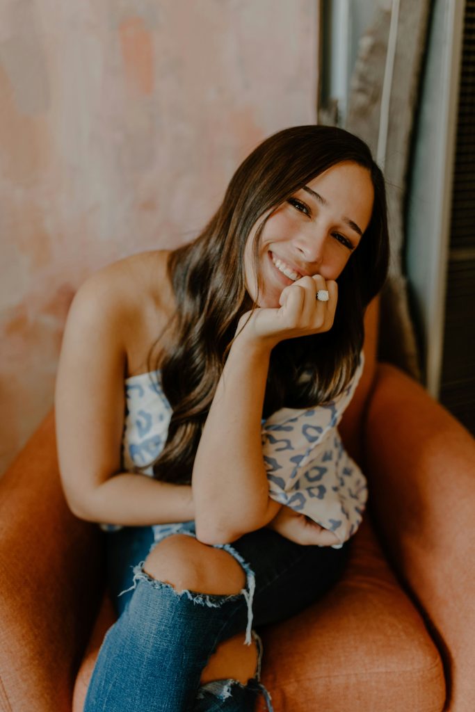 Happy single woman